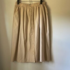 Shop Dahl button front Midi Skirt in Beige
